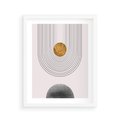 Plakat w ramie 40x50 - Geometryczny Blask - nowoczesna grafika, geometria - rama biała