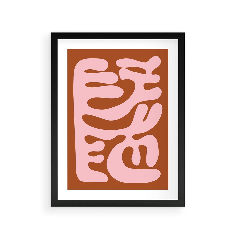 Plakat w ramie 30x40 - Migotliwe Boho Marzenia - abstrakcyjny obraz, plakat - rama czarna