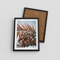 Plakat w ramie 30x40 - Tropikalna Harmonia - palma, liście palmy - rama czarna