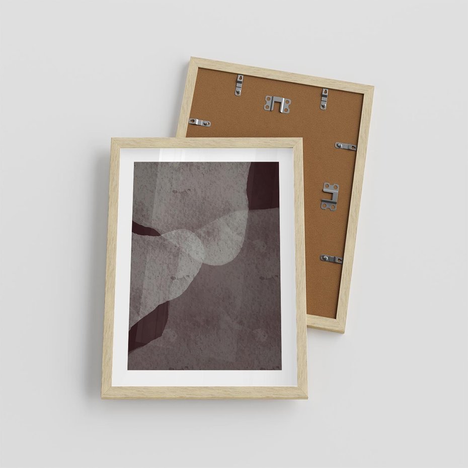 Plakat w ramie 30x40 - Obce Odcienie - mroczny plakat, nowoczesne wnętrza - rama drewno