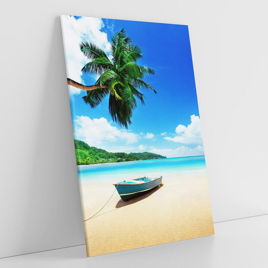 Obraz na płótnie 50x70 - Raj na plaży z palmami - plaża, palma