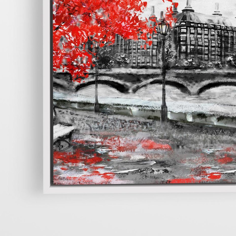 Obraz w ramie 80x80 - Big Ben w Londynie - londyn, big ben - rama biała