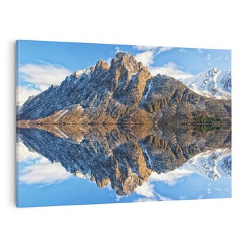 Obraz na płótnie 120x80 - Górskie odbicie jeziora - góry, jezioro