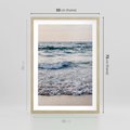 Plakat w ramie 50x70 - Malowniczy Nadmorski Krajobraz - morze, fale - rama drewno