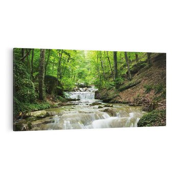 Obraz na płótnie 120x60 - Plączący się strumień - rzeka, strumień