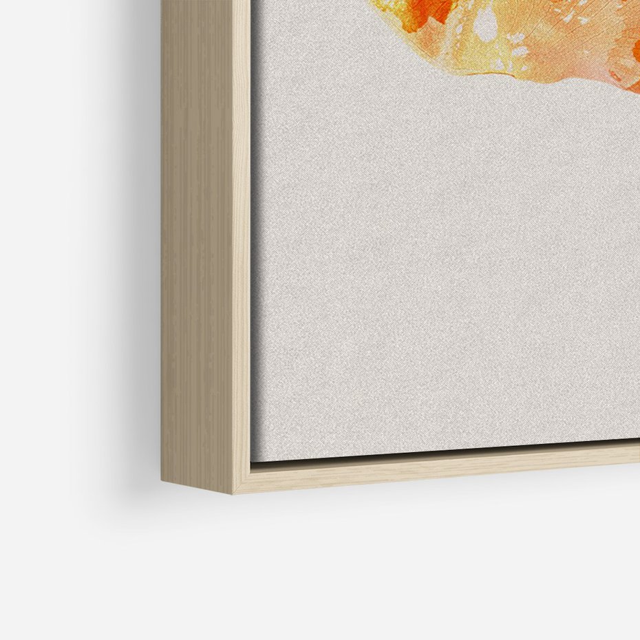 Obraz w ramie 50x70 - Energetyczne Indygo - retro, tropikalne liście - rama drewno