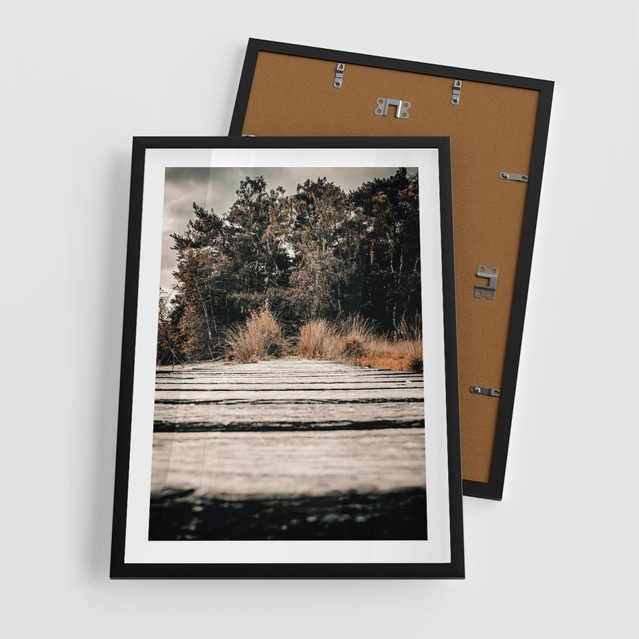 Plakat w ramie 50x70 - Fotografia w Ciepłych Barwach - odcienie brązu, fotografia - rama czarna