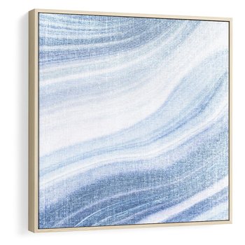 Obraz w ramie 50x50 - Abstrakcyjna akwarela - abstrakcja, akwarela - rama drewno