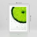 Plakat w ramie 50x70 - Świeżość i kwasowość limonki - limnka, owoce - rama biała