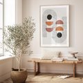 Plakat w ramie 30x40 - Nowoczesna Abstrakcja - geometria, grafika - rama drewno