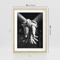 Plakat w ramie 30x40 - Splątane Uczucia - czarno biała fotografia, artystyczna - rama drewno
