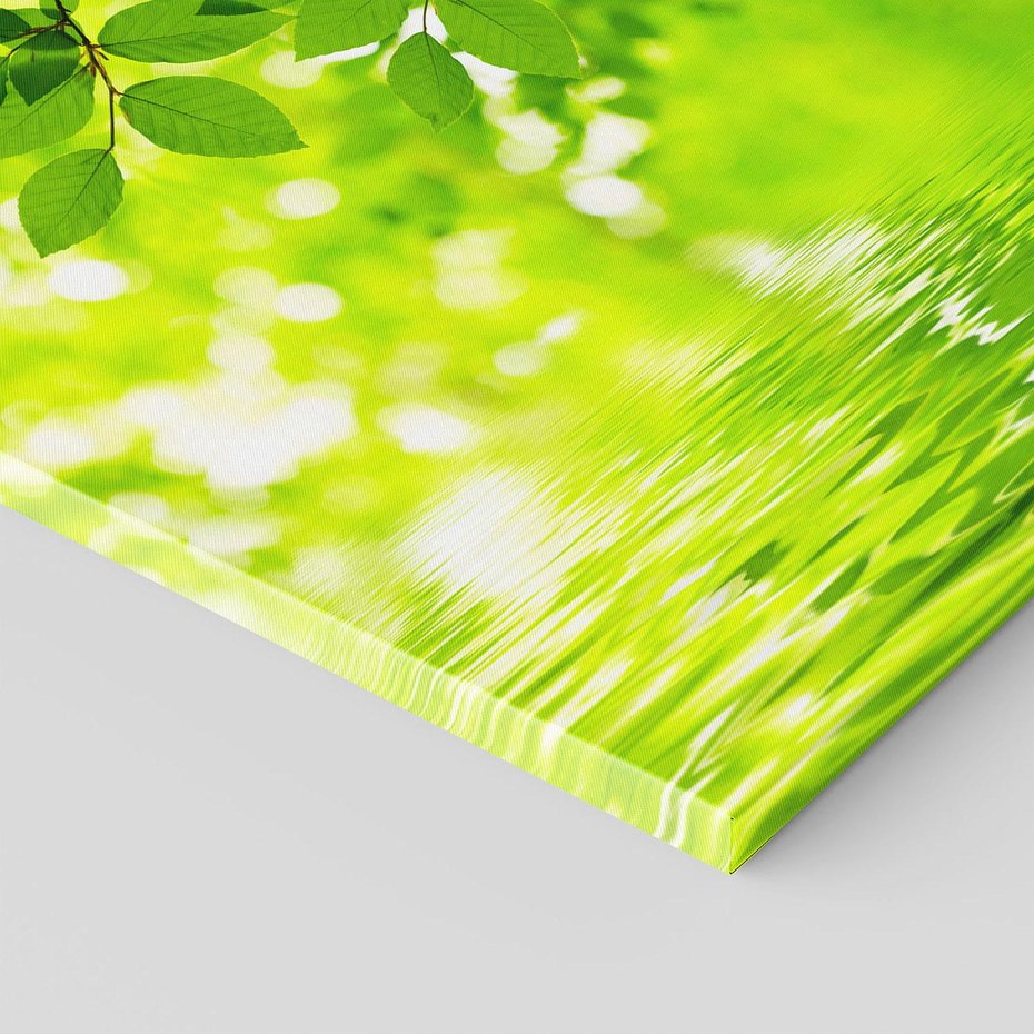 Obraz na płótnie 50x50 - Liście w Wodzie - liście, woda