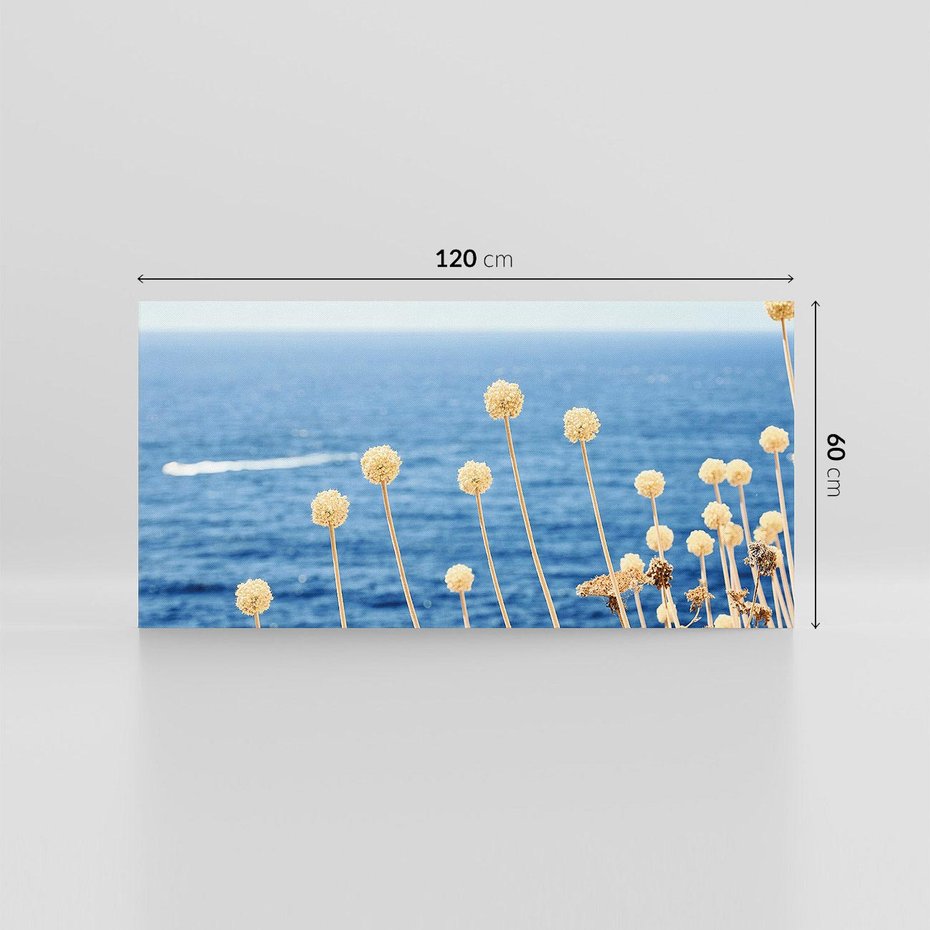 Obraz na płótnie 120x60 - Kontrasty Natury - fotografia, pierwszy plan sucha roślinność