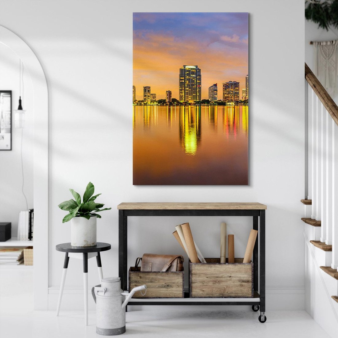 Obraz na płótnie 80x120 - miasto świateł - Miami, Floryda