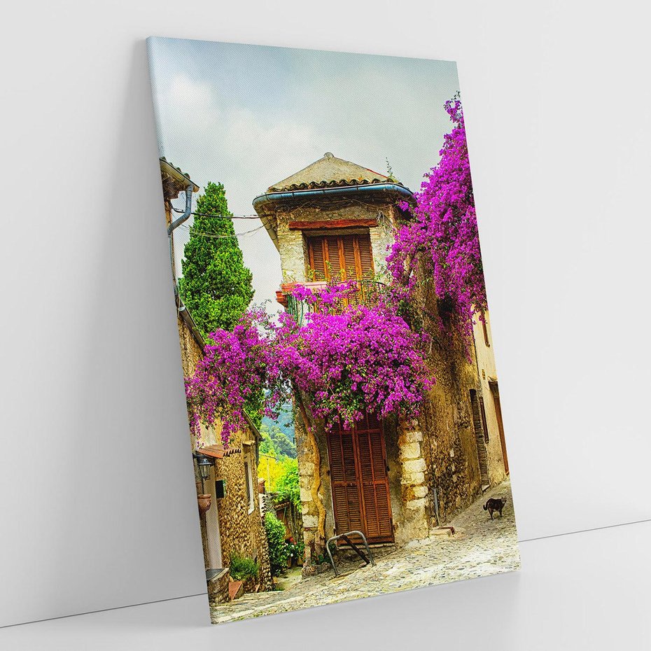 Obraz na płótnie 70x100 - Urok francuskiej uliczki - Francja, uliczka