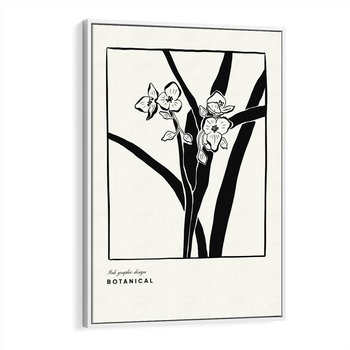 Obraz w ramie 50x70 - Symfonia kwiatowej ekspresji - kwiat, grafika - rama biała