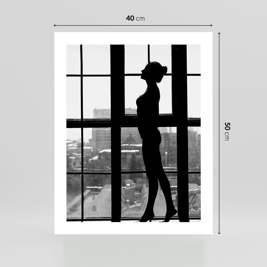 Plakat bez ramy 40x50 - Piękno Kobiecej Formy - retro zdjęcie, czarno białe