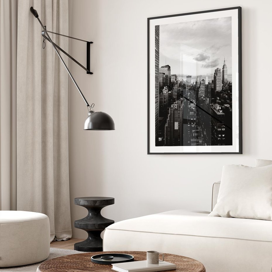 Plakat w ramie 30x40 - Wibracje Miejskiego Życia - miasto, wieżowce - rama czarna