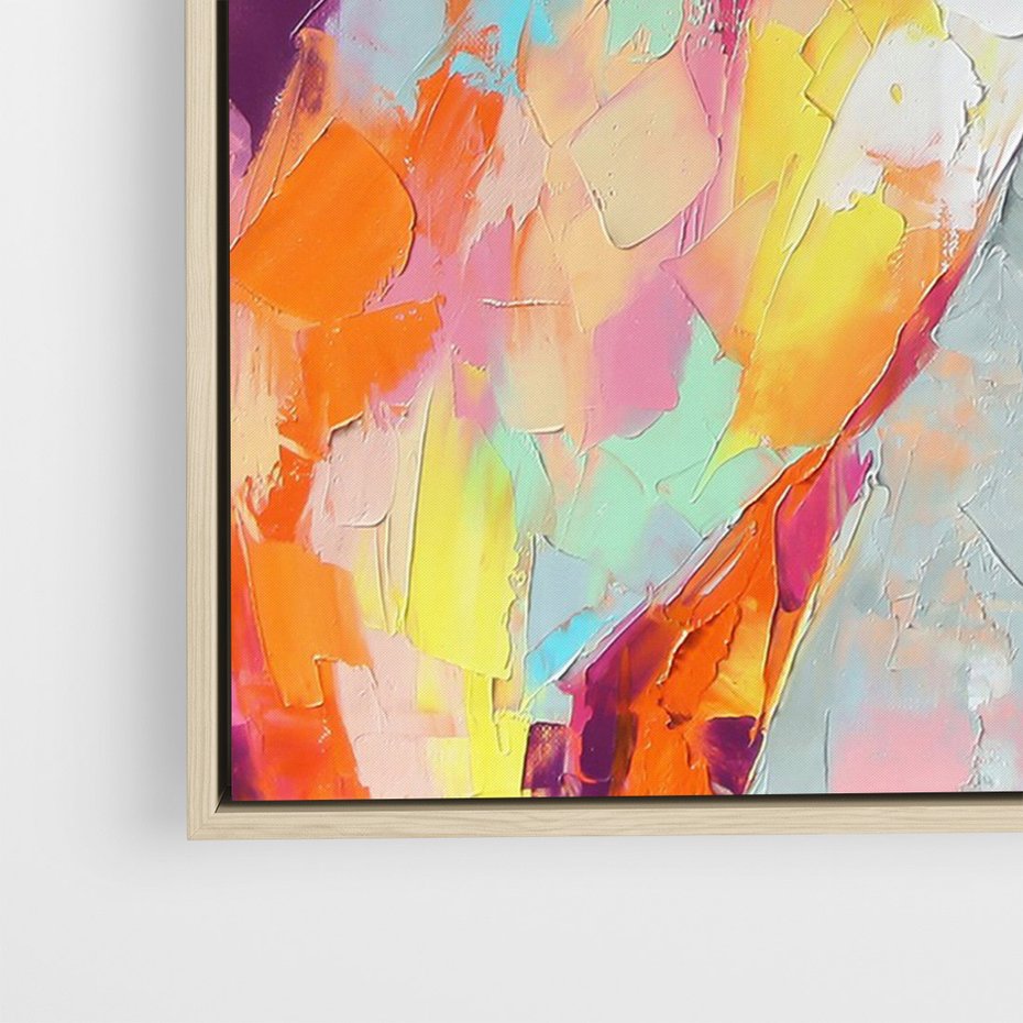 Obraz w ramie 70x100 - Impresje snów malarza - kolorowy olejny obraz, jeleń ryczący na rykowisku - rama drewno