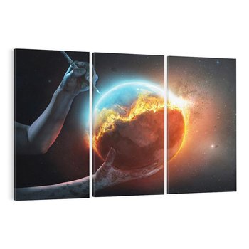 Obraz na płótnie 120x80 - Nieznane przestrzenie - planeta, kosmos