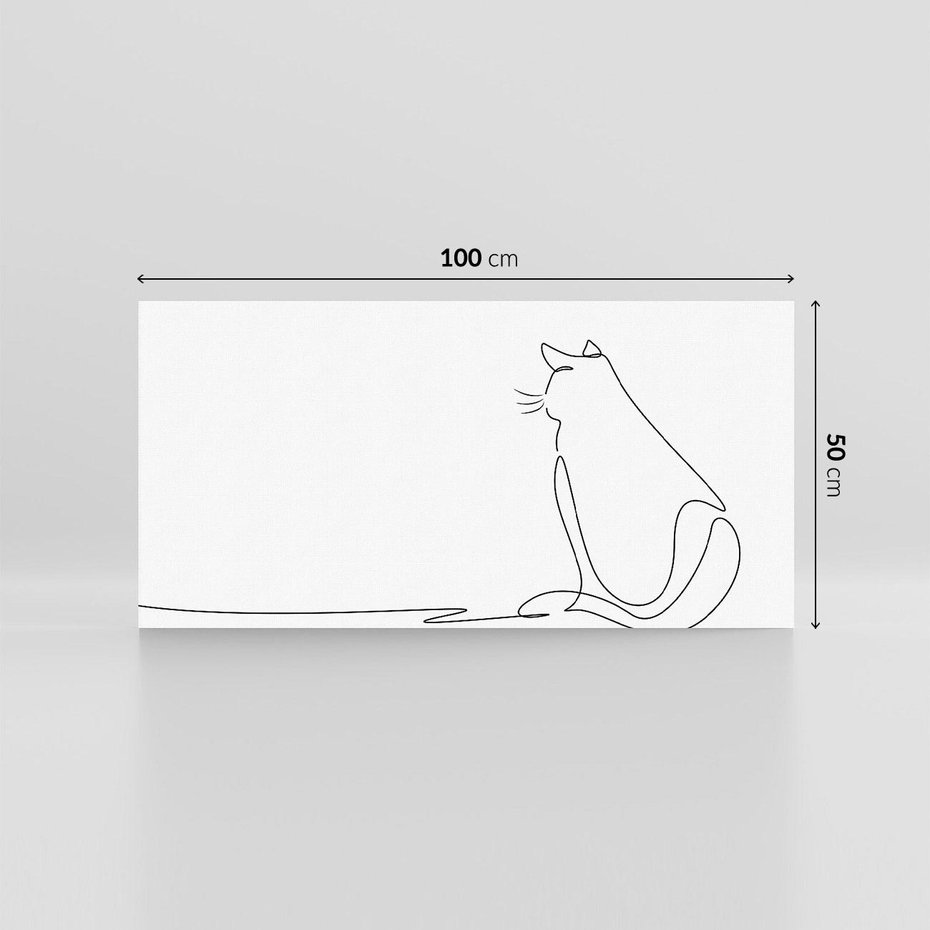 Obraz na płótnie 100x50 - Koci Szkic - szkic, line art