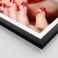 Plakat w ramie 30x40 - Piękno manicure: kolory i elegancja - paznokcie, manicure - rama czarna