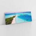 Obraz na płótnie 120x40 - Tropikalna wyspa nad oceanem - tropikalna, wyspa