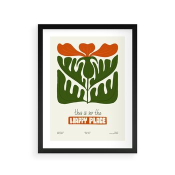 Plakat w ramie 40x50 - Rozkwitająca Gra - kwiaty, nowoczesny plakat - rama czarna