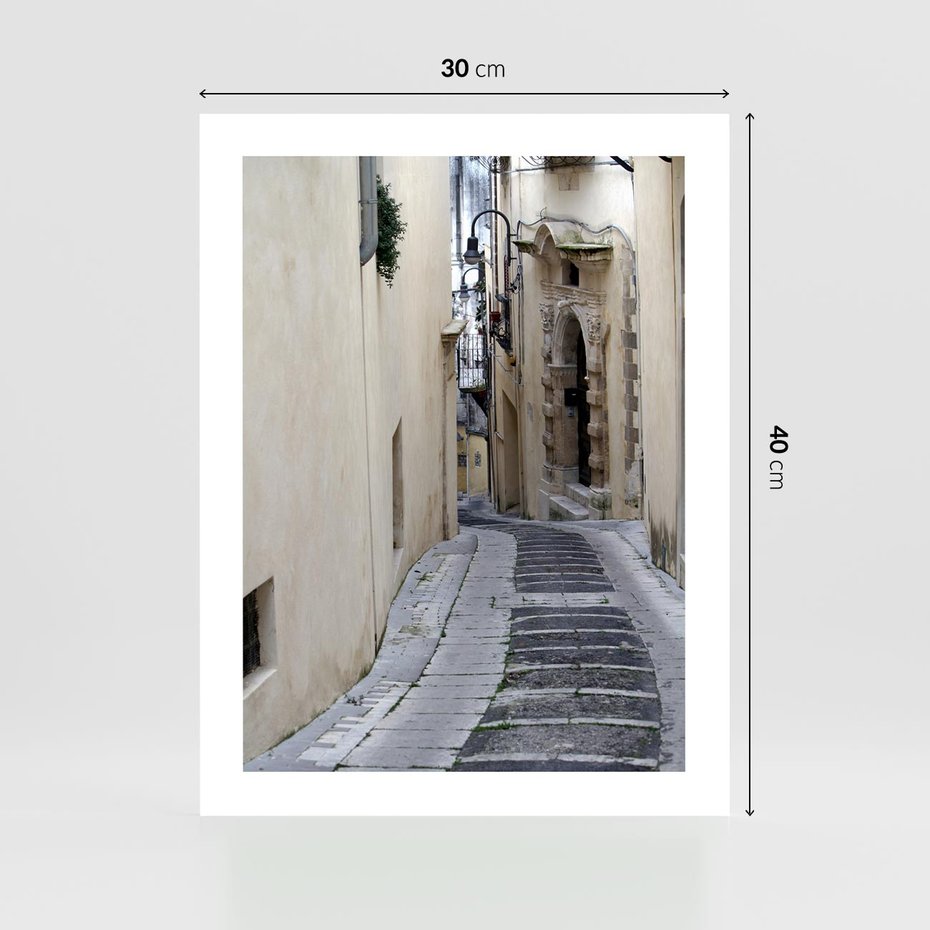 Plakat bez ramy 30x40 - Uroki Włoskiej Uliczki - włoska, uliczka