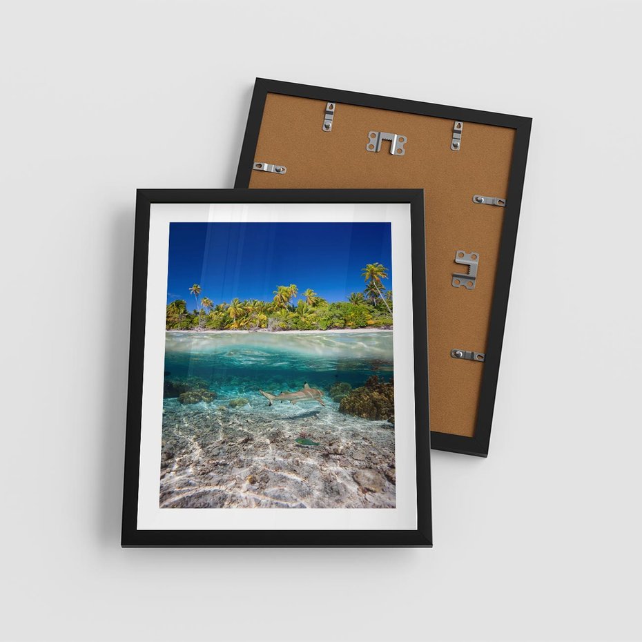 Plakat w ramie 40x50 - Tropikalne Morze i Kolorowa Rafa - tropikalne, morze - rama czarna
