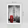 Plakat w ramie 50x70 - Ikoniczny Big Ben w Londynie - Big Ben, Londyn - rama biała