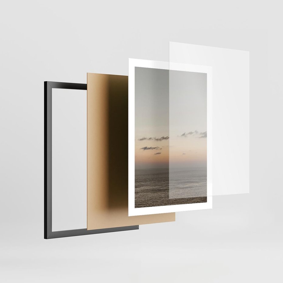 Plakat w ramie 50x70 - Chwila Romantyzmu - morze, niebo - rama czarna