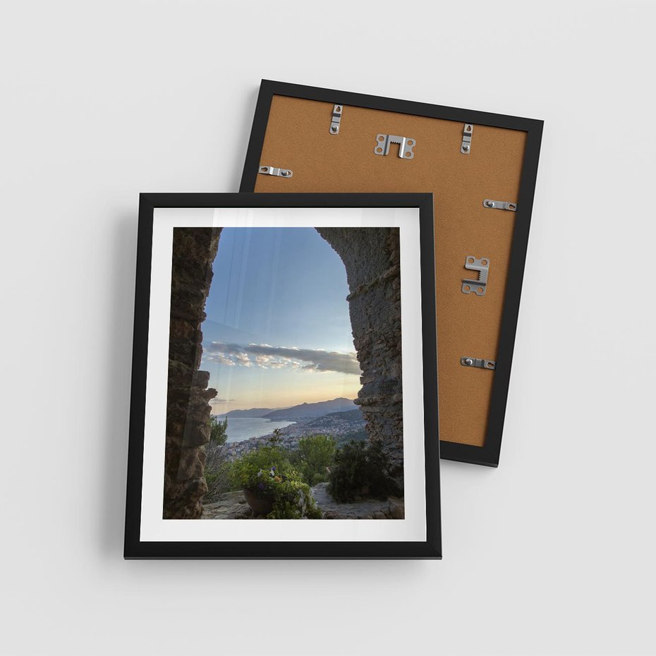Plakat w ramie 40x50 - Pejzaż w perspektywie - pejzaż, perspektywa - rama czarna