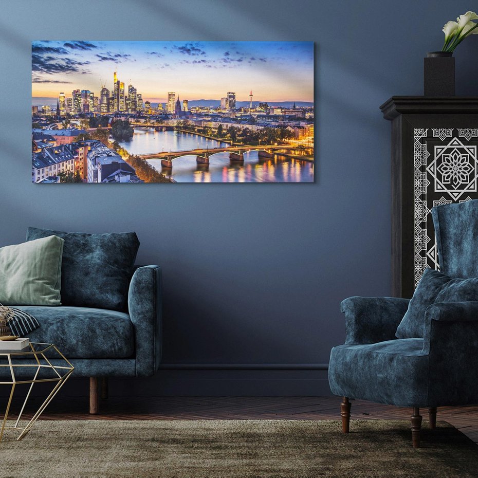 Obraz na płótnie 120x60 - Frankfurt - spotkanie tradycji i nowoczesności - Frankfurt, Niemcy