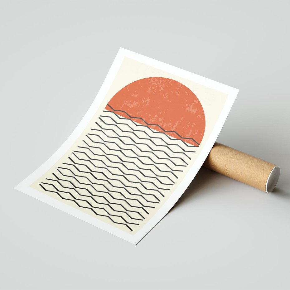 Plakat bez ramy 21x30 - Abstrakcyjne Wzory na Plakacie - geometryczna sztuka, nowoczesny plakat