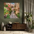 Obraz na płótnie 60x60 - miasto w kolorach - uliczka, miasto