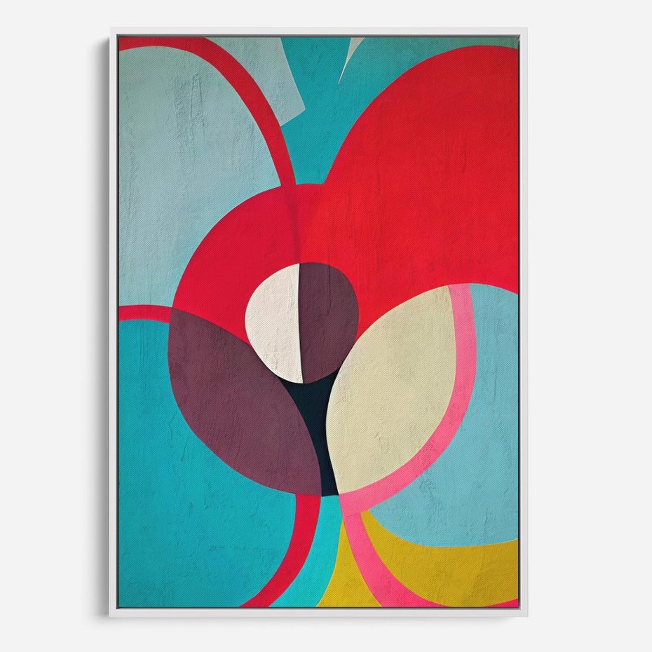 Obraz w ramie 50x70 - Kolorowe Odsłony Inspiracji - abstrakcyjny obraz, olejny - rama biała