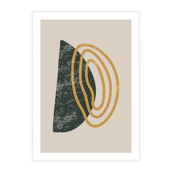 Plakat bez ramy 40x50 - Nowoczesne Dialogi Materii - nowoczesny plakat, abstrakcyjne kształty