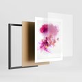 Plakat w ramie 40x50 - Kwiaty abstrakcji - abstrakcja, kwiaty - rama czarna