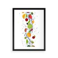 Plakat w ramie 30x40 - Kulinarne Inspiracje - owoce, woda - rama czarna