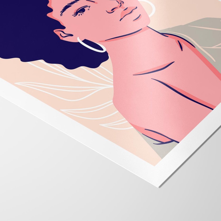 Plakat bez ramy 21x30 - Kobiecy Kształt Świata - nowoczesny plakat, styl retro