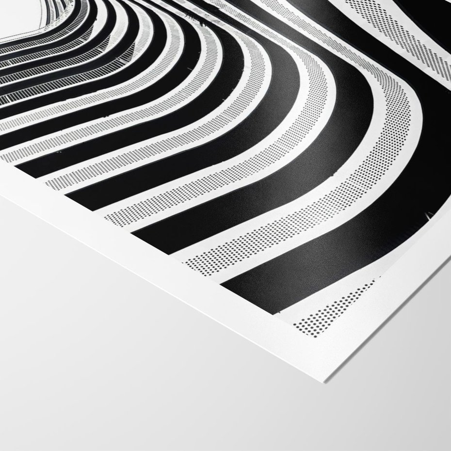 Plakat bez ramy 30x40 - Nowoczesność w Monochromii - nowoczesna architektura, czarno białe zdjęcie