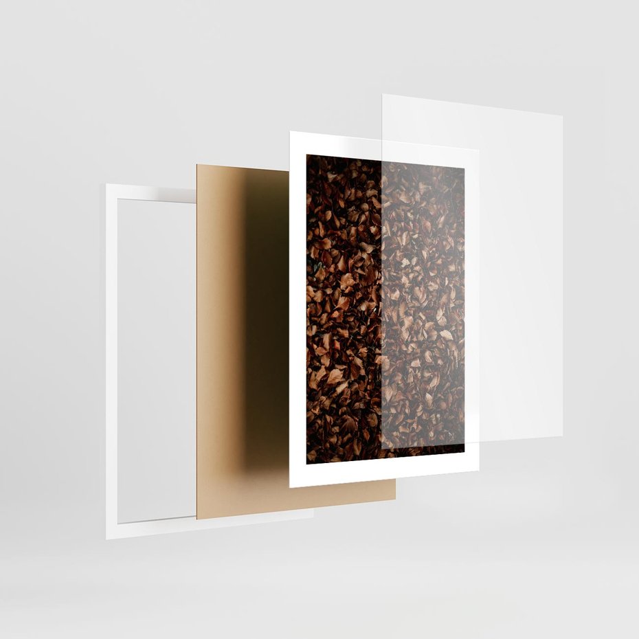 Plakat w ramie 30x40 - Jesienny Dywan - dywan z suchych liści, jesień - rama biała