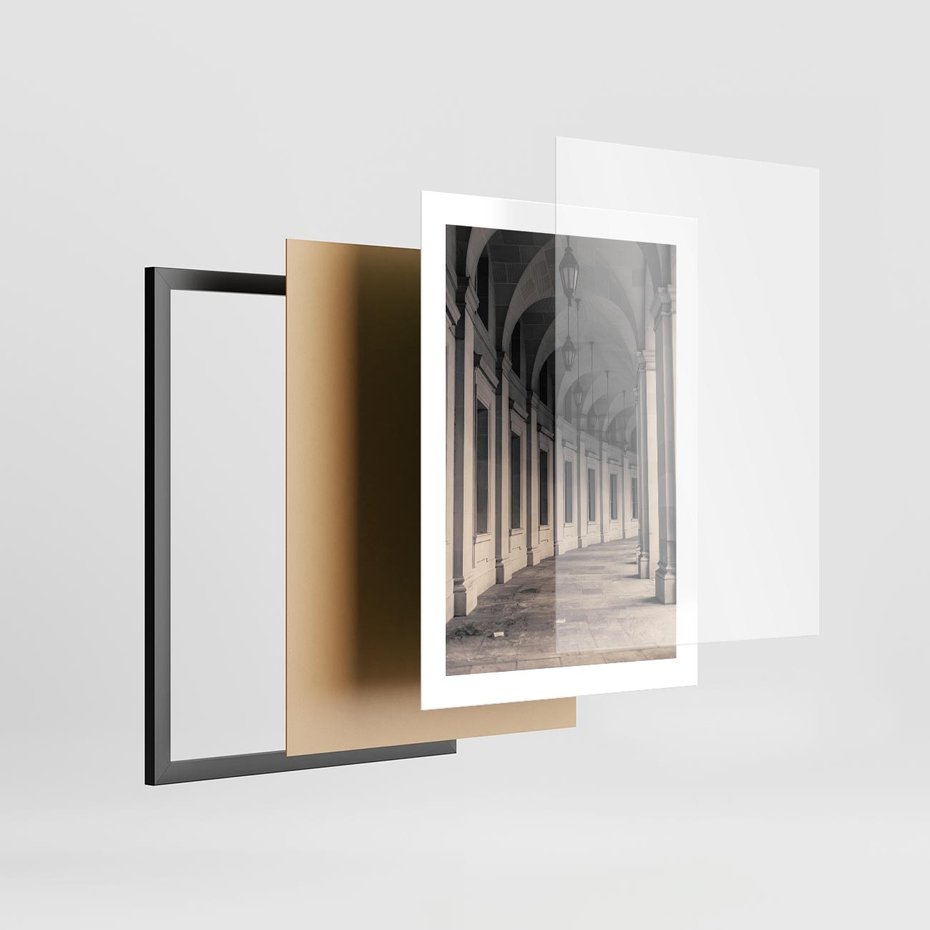 Plakat w ramie 30x40 - Kolumny Elegancji - architektura, kolumny - rama czarna