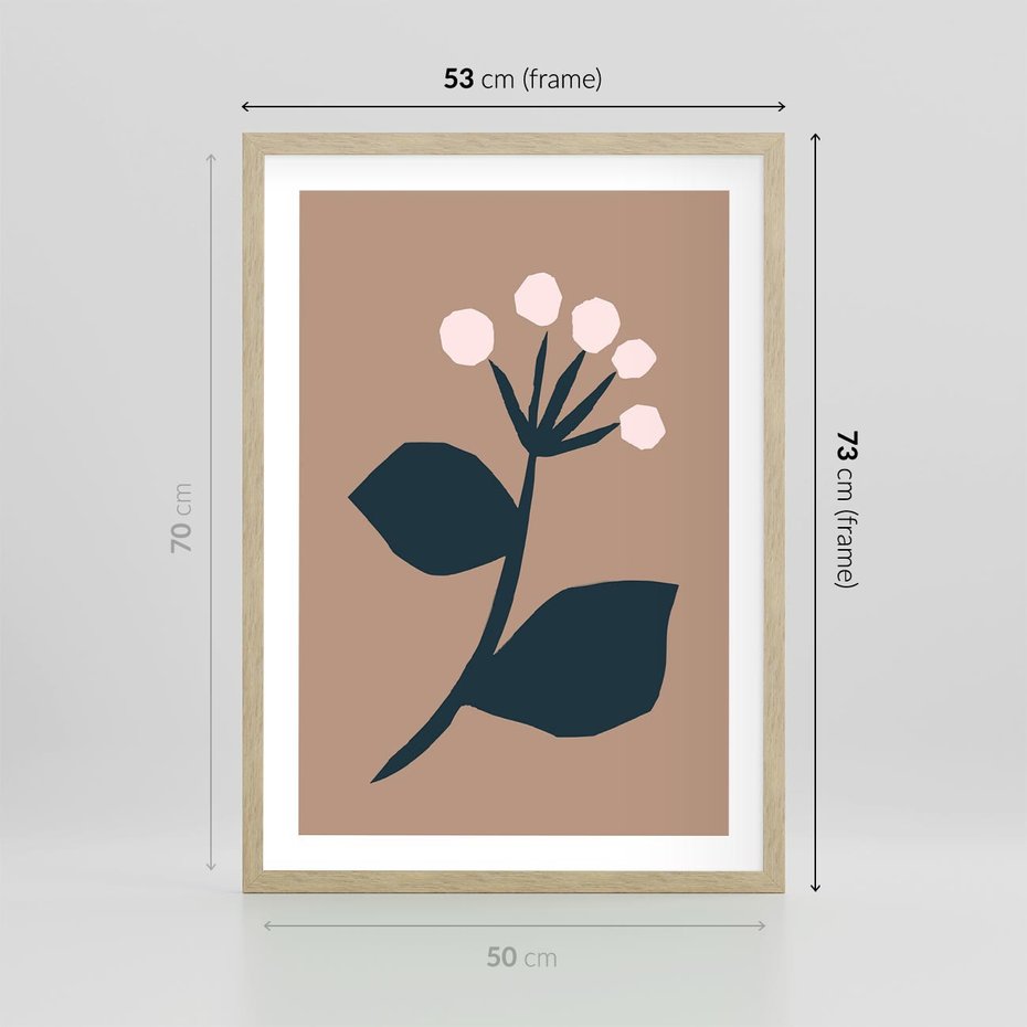 Plakat w ramie 50x70 - Rozbijające Granice - abstrakcyjny obraz, plakat - rama drewno