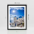 Plakat w ramie 30x40 - Uroki Santorini we Włoszech - Santorini, Włochy - rama czarna