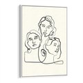 Obraz w ramie 80x120 - Trzy Kobiety - 3 kobiety, antyczny posag - rama biała