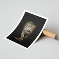 Plakat bez ramy 21x30 - Elegancja lamparta - lampart, pantera