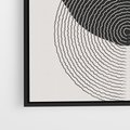 Obraz w ramie 50x50 - Boho Przenikanie Uroku - abstrakcyjna kompozycja, okręgi - rama czarna