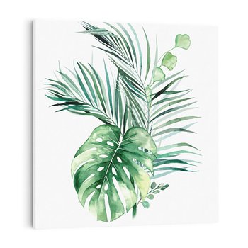 Obraz na płótnie 40x40 - Przyjemność Złotej Natury - złote, liście